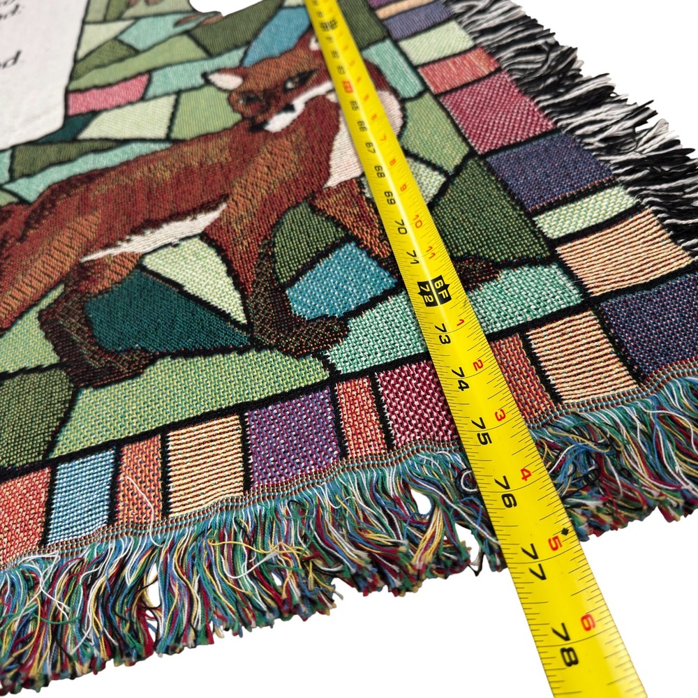 Prayer of Saint Francis Woven Throw‎ Blanket Animals Dove Tapestry Pure Weavers - Picture 3 of 12
